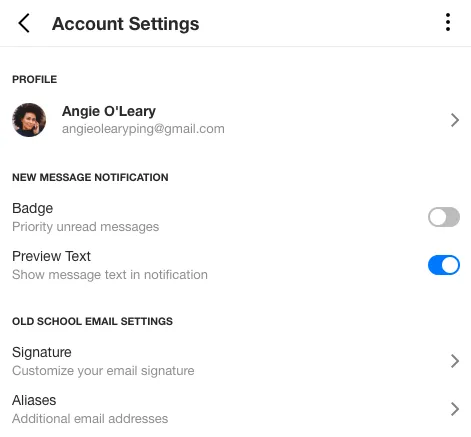 Spike email app