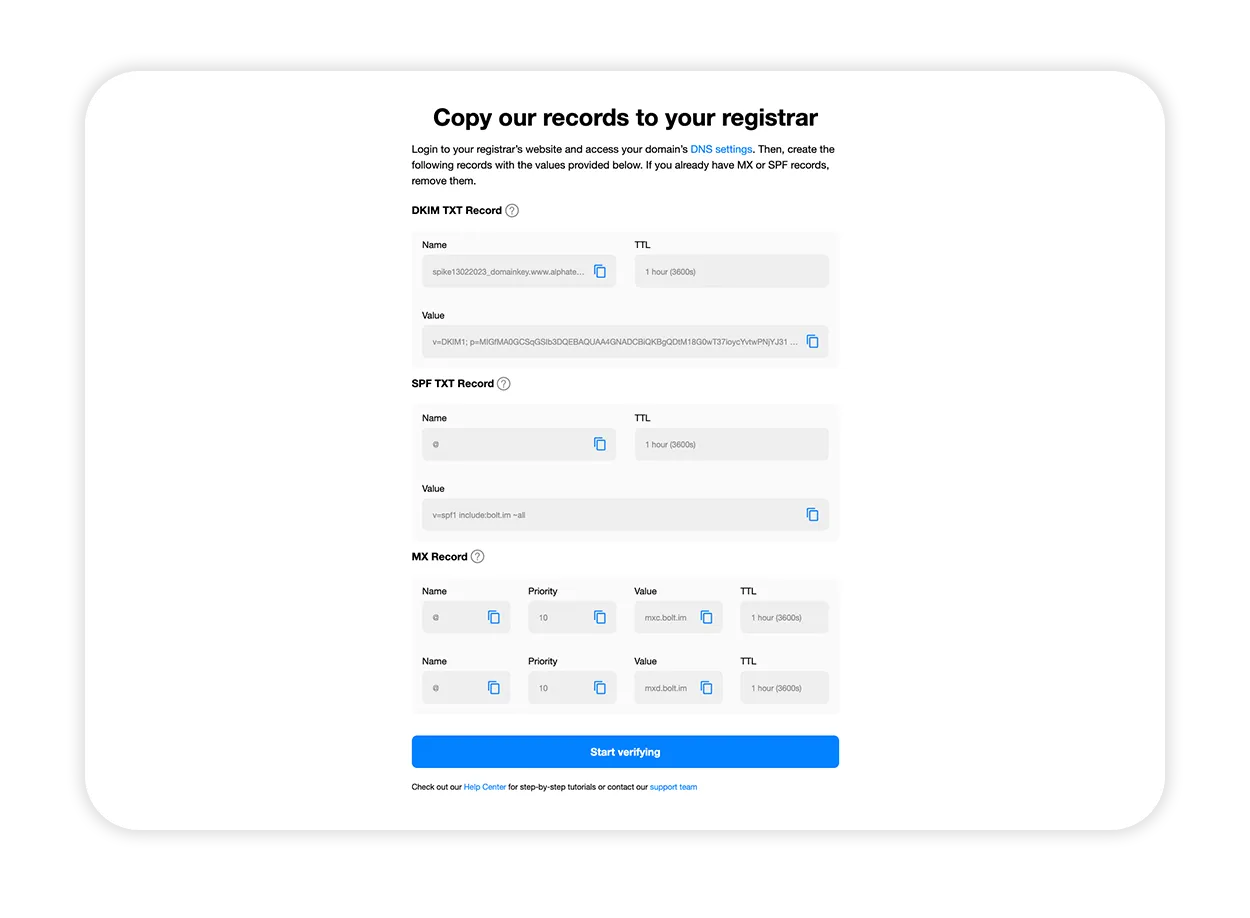 copy record to register