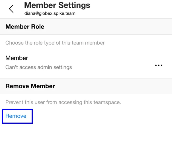 member settings