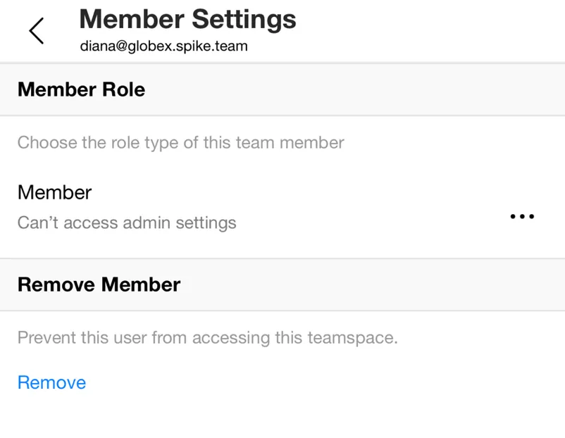 members settings mobile