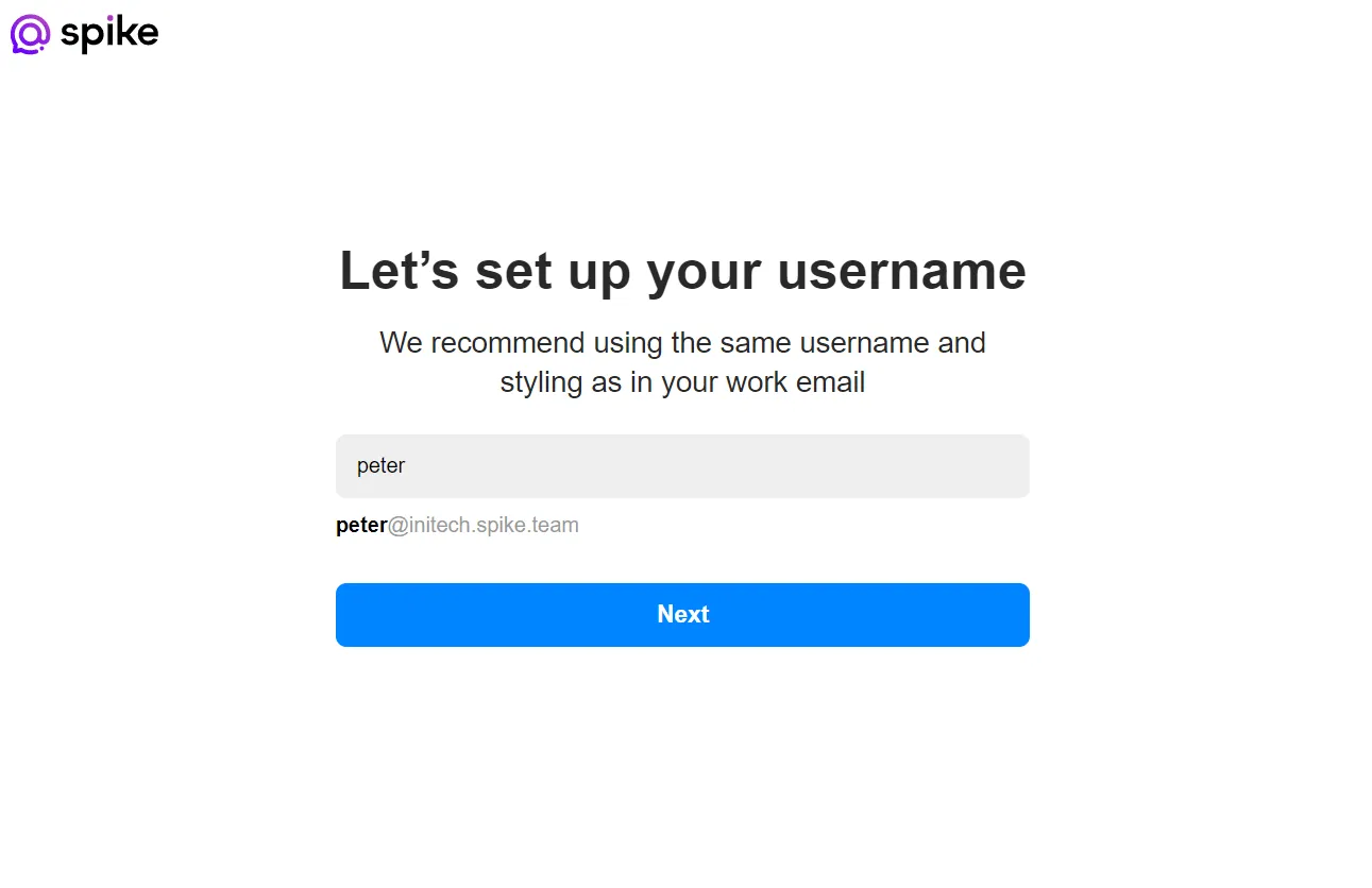 set up your username
