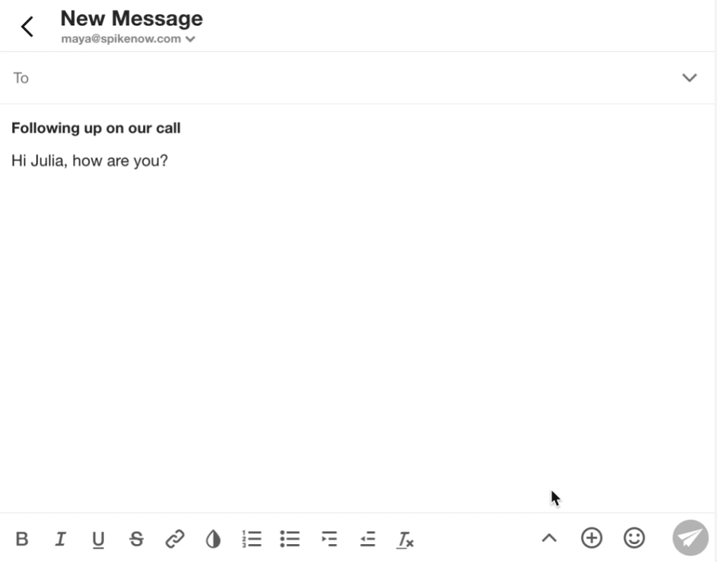 Email template